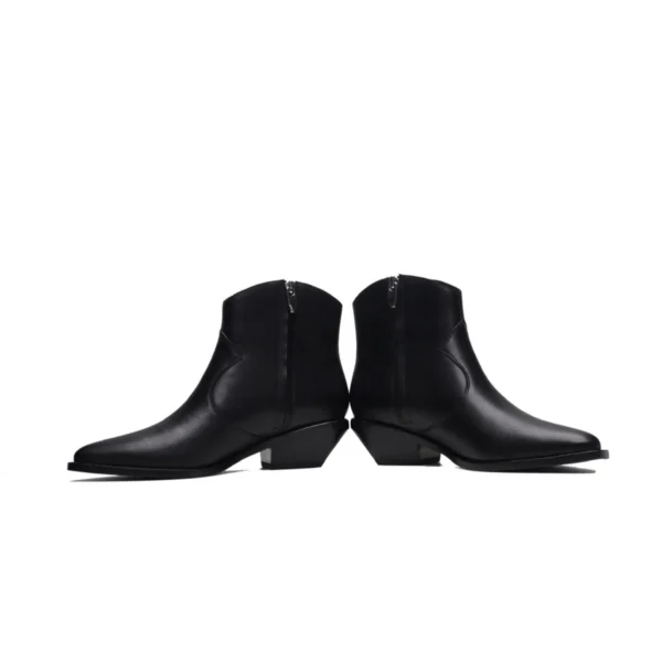 JY Black Calf Leather Boots