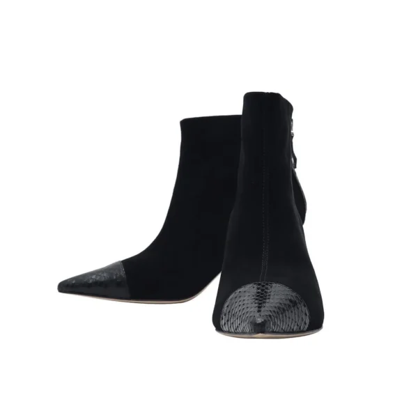 JY Suede + Python Leather Boots
