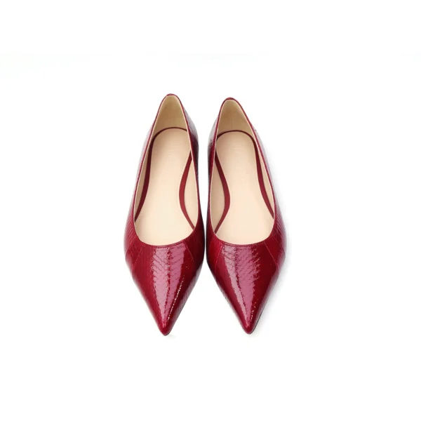 JY Ancla Red Flat Shoes - 图片 2
