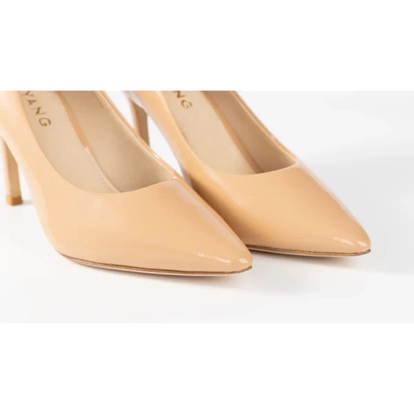 JY Classic Nude Calf Leather Heels - Image 2