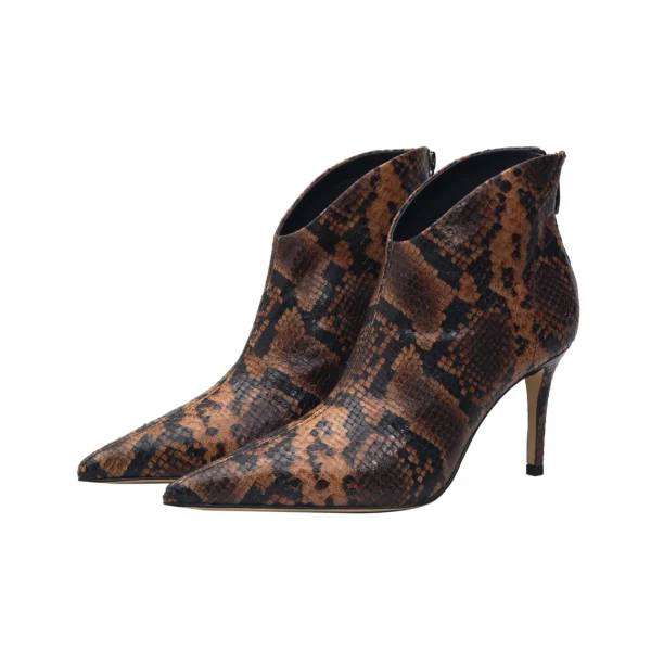 JY Brown Colour Python Boots - Image 3