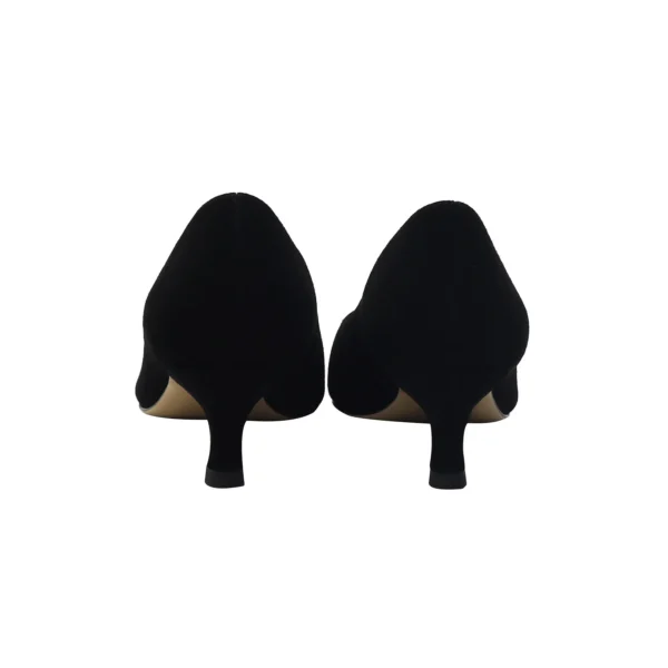 JY Black Suede + Calf Leather Heels - Image 4