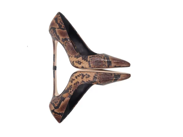 JY Brown Snake Pattern Heels - Image 4